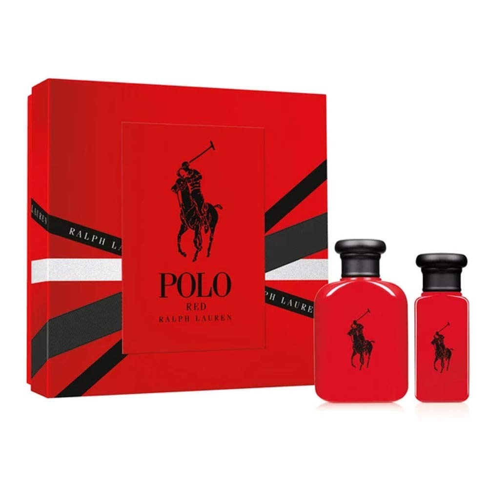 Ralph Lauren Polo Red 75ml Edt And 30ml Edt Travel Spray Gift Set